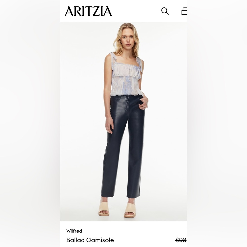 Aritzia Wilfred Ballad Camisole Birch/Soft Iris